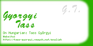 gyorgyi tass business card